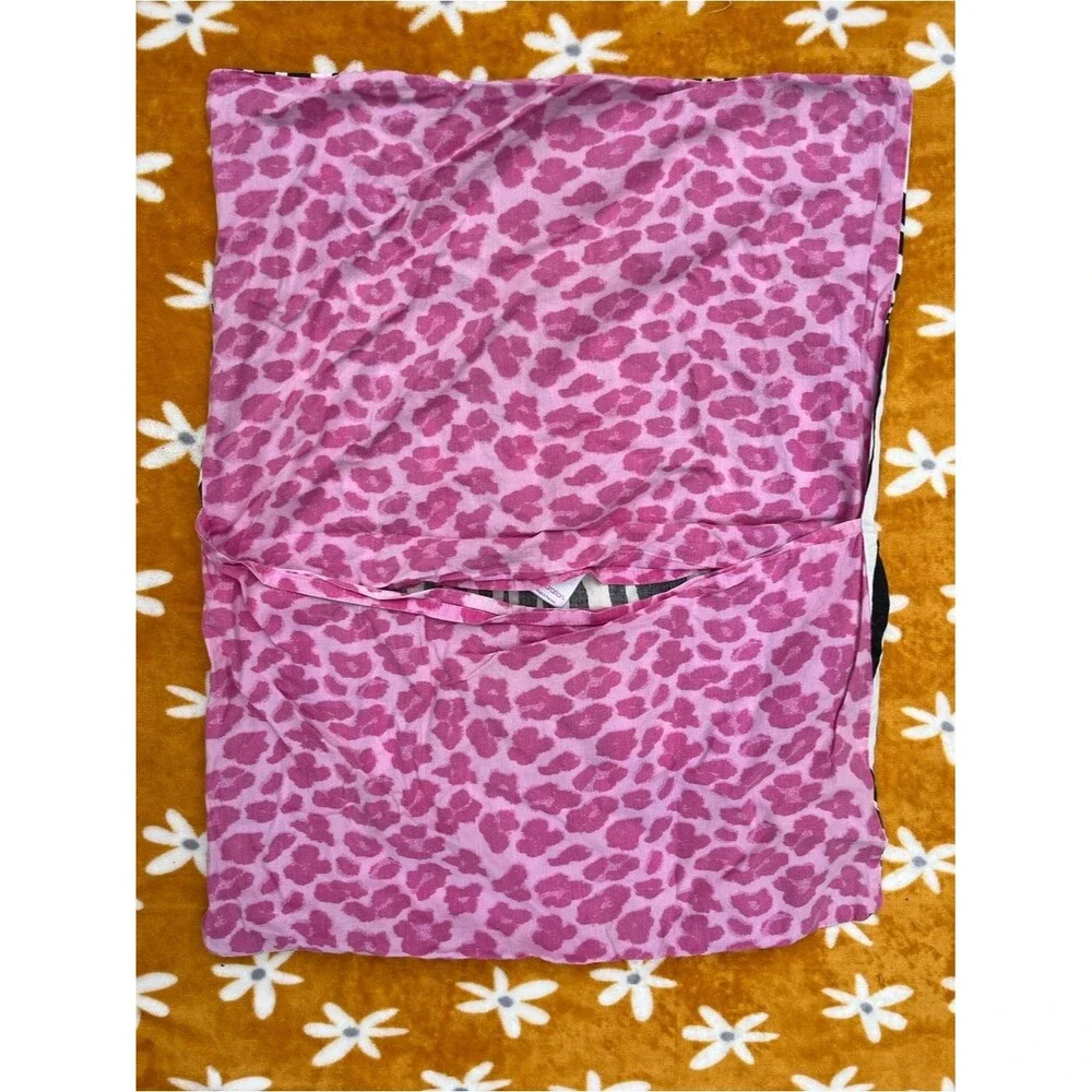 Almost Vintage Zebra Print Pink Leopard Print Shams Standard Pillowcases Y2k